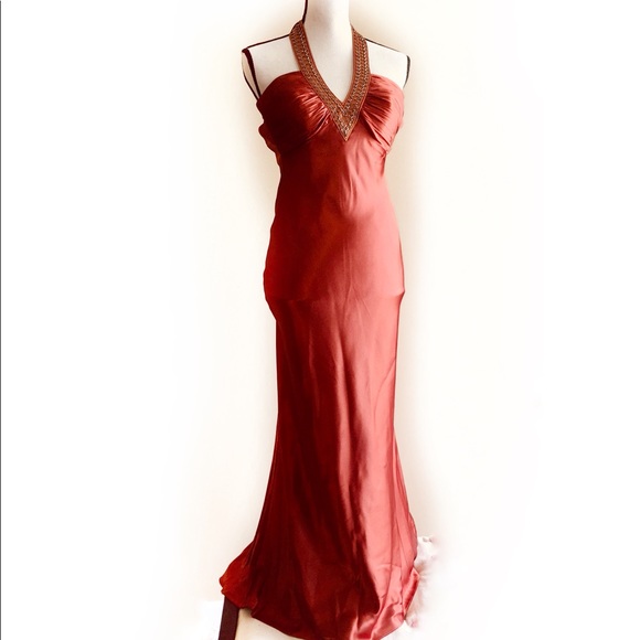Dresses & Skirts - Womens Halter Beaded Prom Dress Evening Gown 3/4